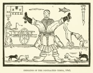 Emblems of the distracted times, 1642 by English School